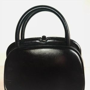 Extremely Rare Vintage Nettie Rosenstein Blk Leath Purse Made in  Florence Italy
